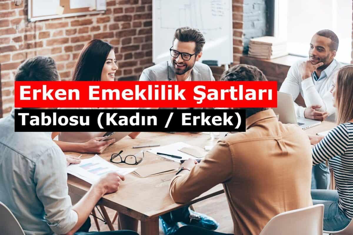 Erken Emeklilik Şartları Tablosu (Kadın / Erkek) 2021