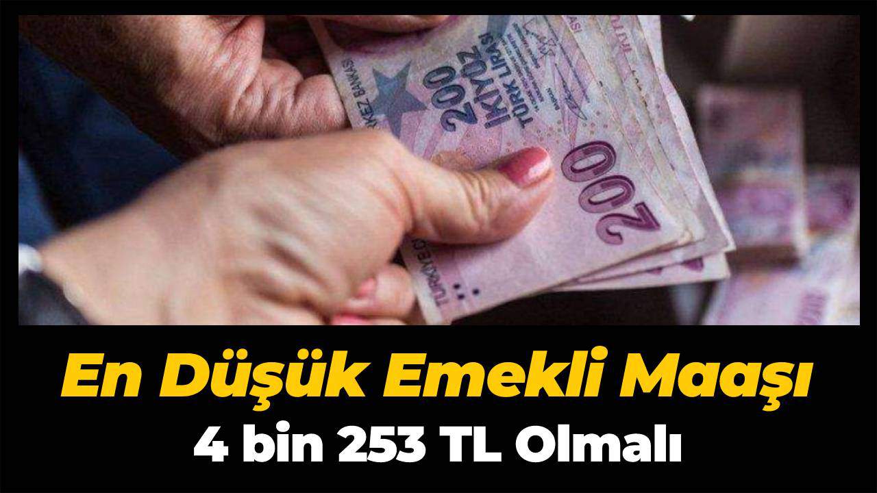 en dusuk emekli maasi 4253tl