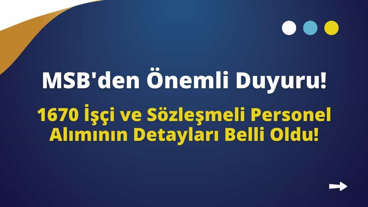 msb 1670 personel alimi detaylari