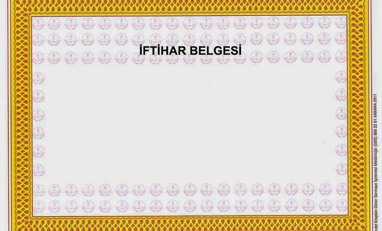 İftihar Belgesi Nedir, Kimlere Verilir, Nasıl Alınır